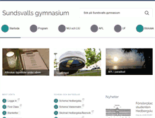 Tablet Screenshot of gymnasium.sundsvall.se